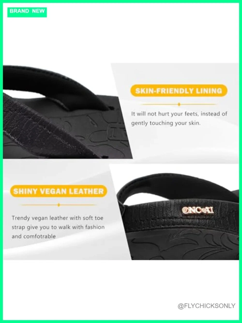 Women's Flip Flops with Arch Support Soft EVA Insole Non Slip Waterproof Thong